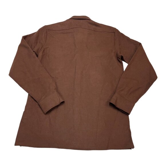 Stafford Shirt Mens S Brown Button Down Fleeced Lined Business Casual Comfort - Picture 2 of 10
